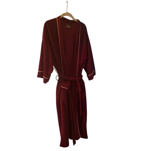 Vintage Bill Blass Burgundy Robe  One Size Made In USA Heffner Lounge Grandpa - Picture 1 of 6